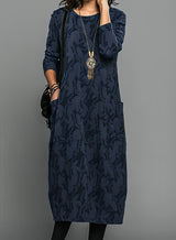 Kayla | Women's Wedding Guest Printed Midi Dress – Blue | The Bellemont Sisters Australia