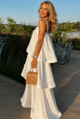 Mia | Women's Elegant Satin Open Back Maxi Dress | The Bellemont Sisters Australia