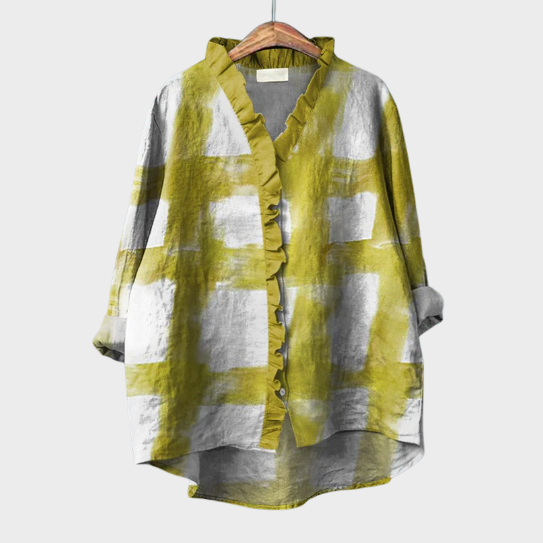 Sophia | Elegant Breezy Summer Blouse – Yellow | The Bellemont Sisters Australia