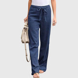 Loreen - Lightweight Pants – Dark Blue | The Bellemont Sisters Australia