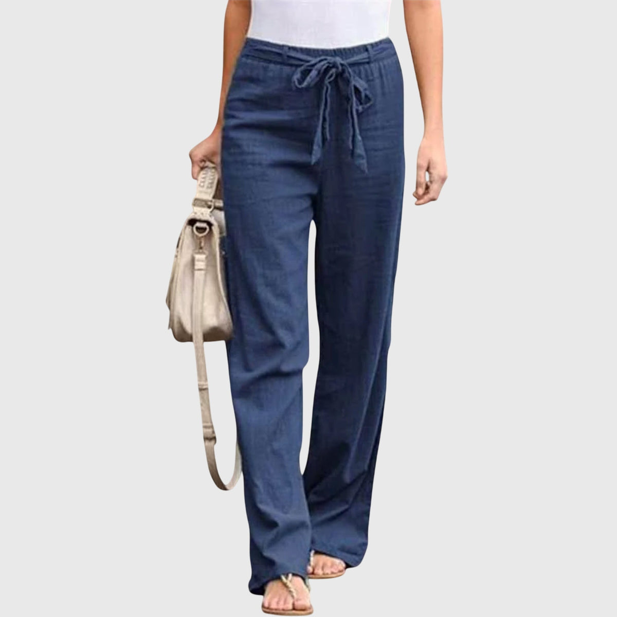 Loreen - Lightweight Pants – Dark Blue | The Bellemont Sisters Australia
