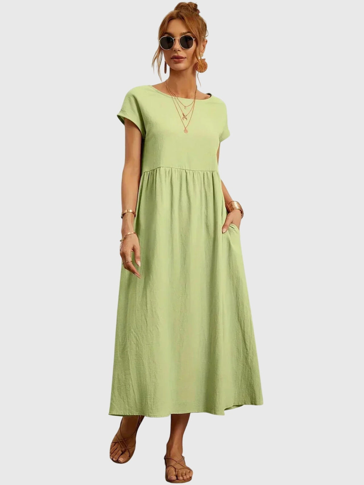 Giselle - Casual Pocket Dress – Mint Green | The Bellemont Sisters Australia