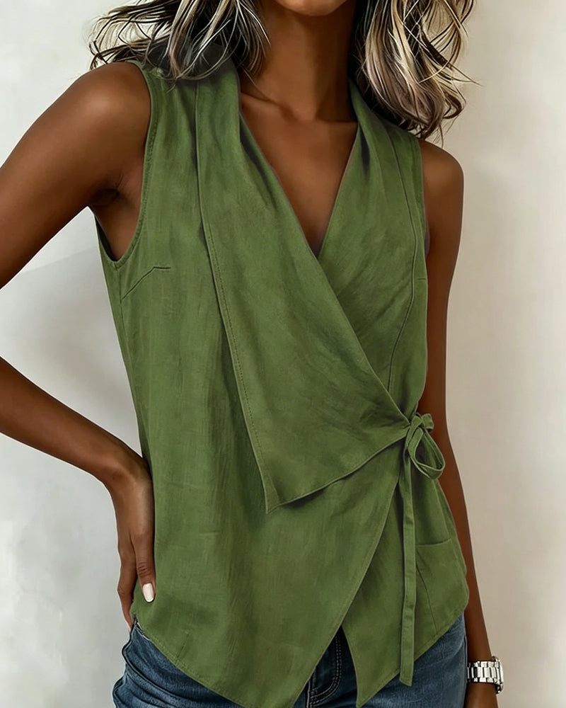 Brenda | Wide Strap Cross Top with Bow | The Bellemont Sisters Australia