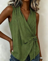 Brenda | Wide Strap Cross Top with Bow | The Bellemont Sisters Australia