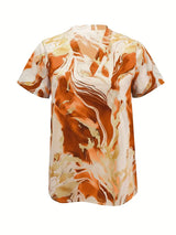 Mildred™ Marble Print Short Sleeve Shirt | The Bellemont Sisters Australia