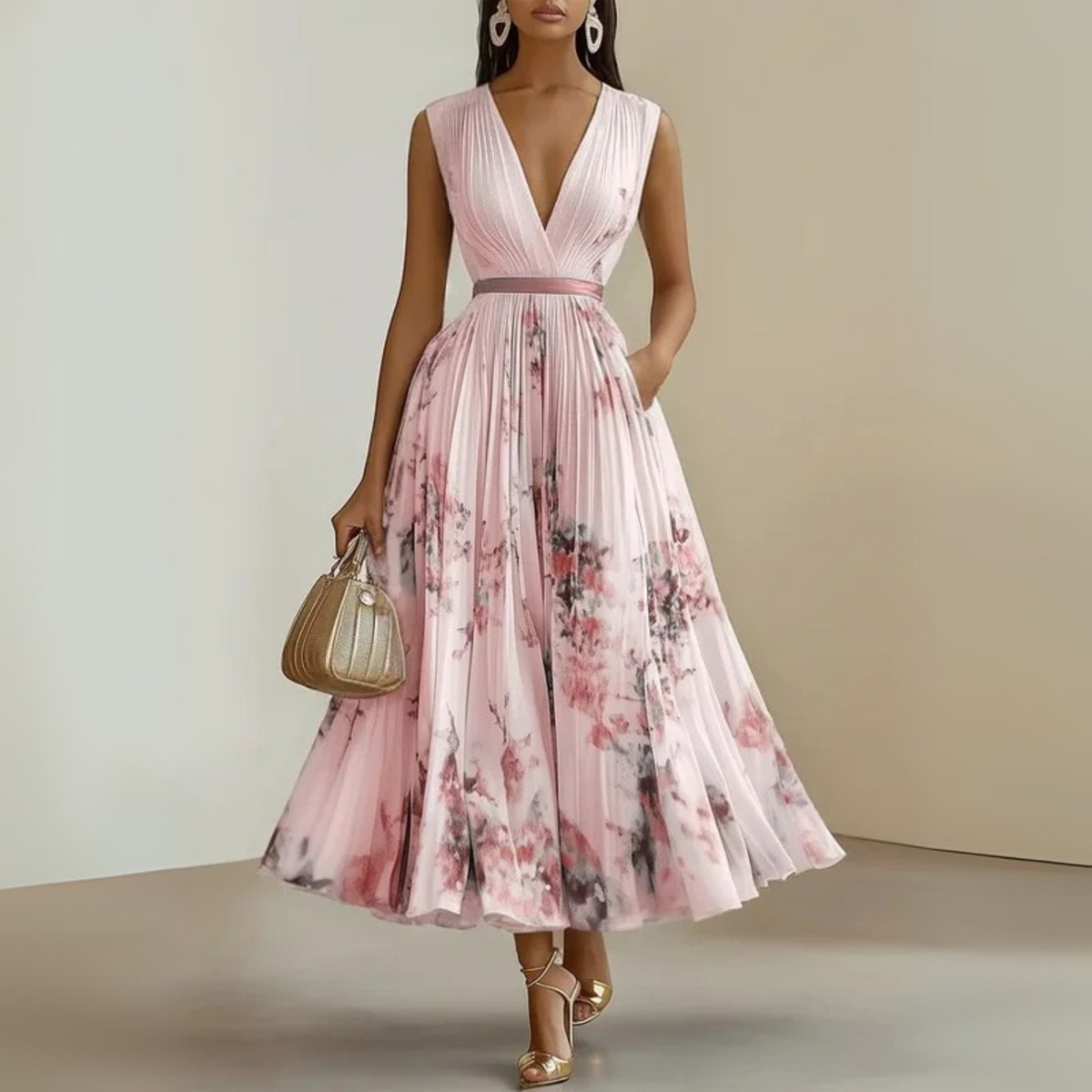 Emma | Women’s Flowy Sleeveless Summer Maxi Dress – Pink | The Bellemont Sisters Australia
