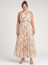Aurelle™ Halter Neck Floral Midi Dress | The Bellemont Sisters Australia