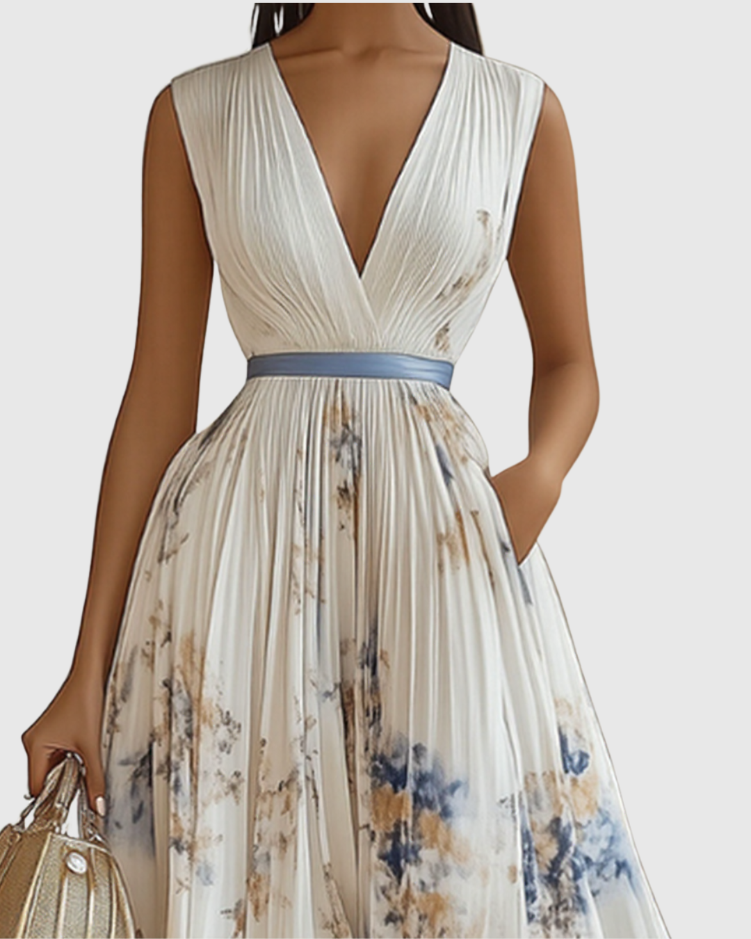 Rowella | Elegant Pleated Maxi Dress | The Bellemont Sisters Australia