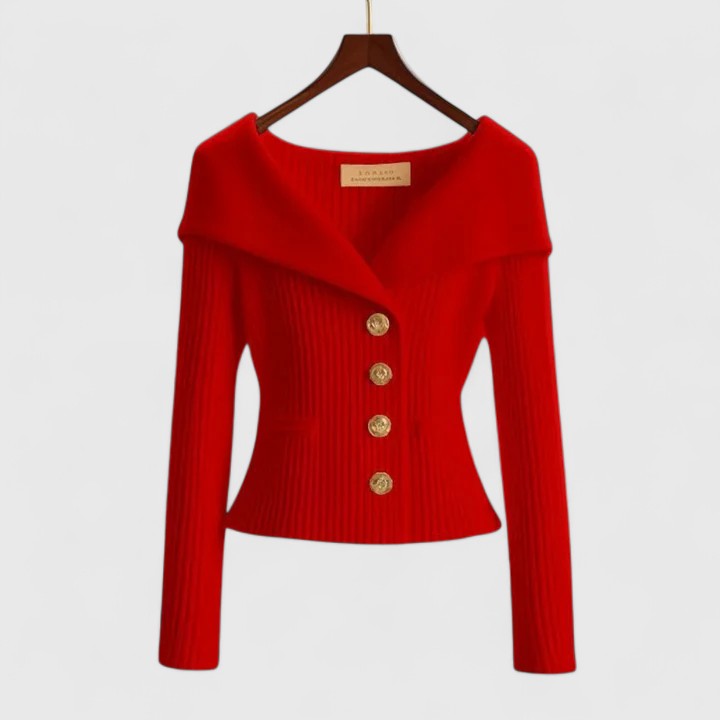 Avelora | Elegant Cardigan – Red | The Bellemont Sisters Australia