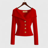 Avelora | Elegant Cardigan – Red | The Bellemont Sisters Australia