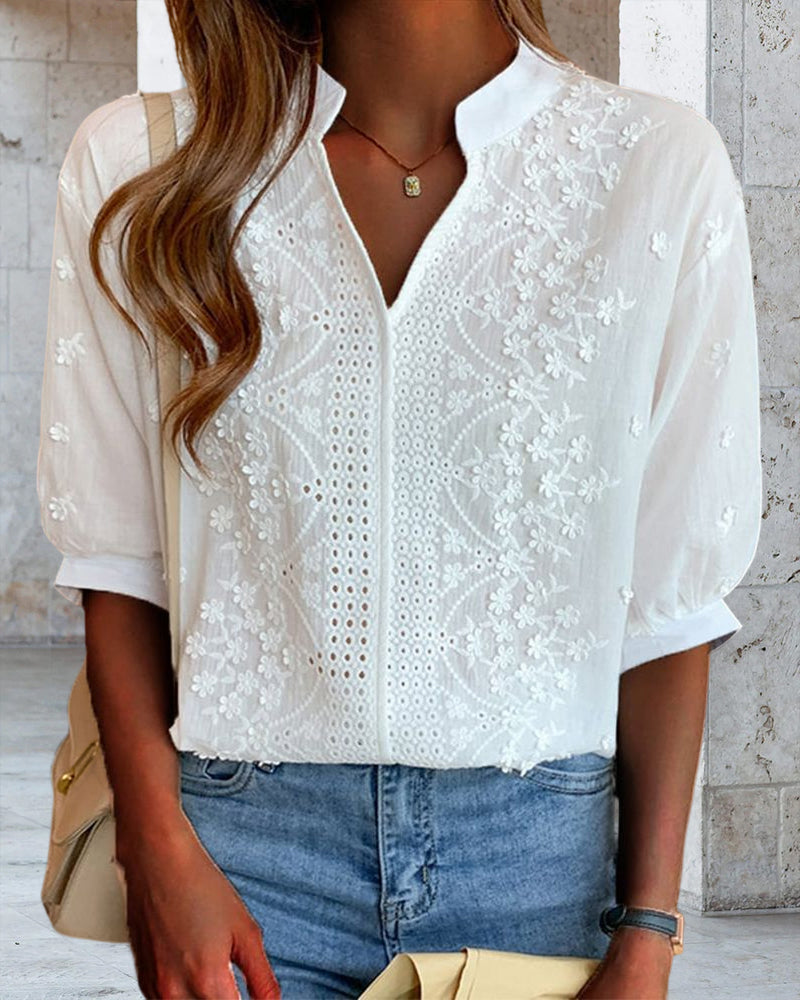 Samantha | Women V Neck Puff Sleeve Blouse | The Bellemont Sisters Australia