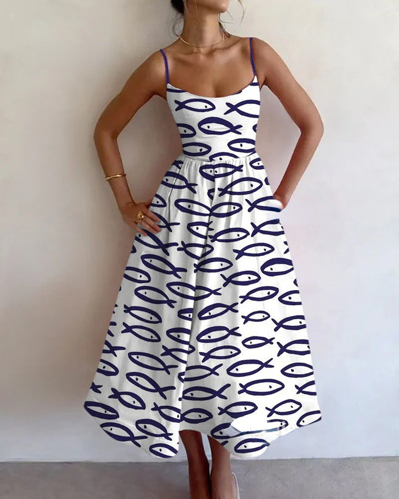 Sablewyn | Coastal Sketch Midi Dress | The Bellemont Sisters Australia