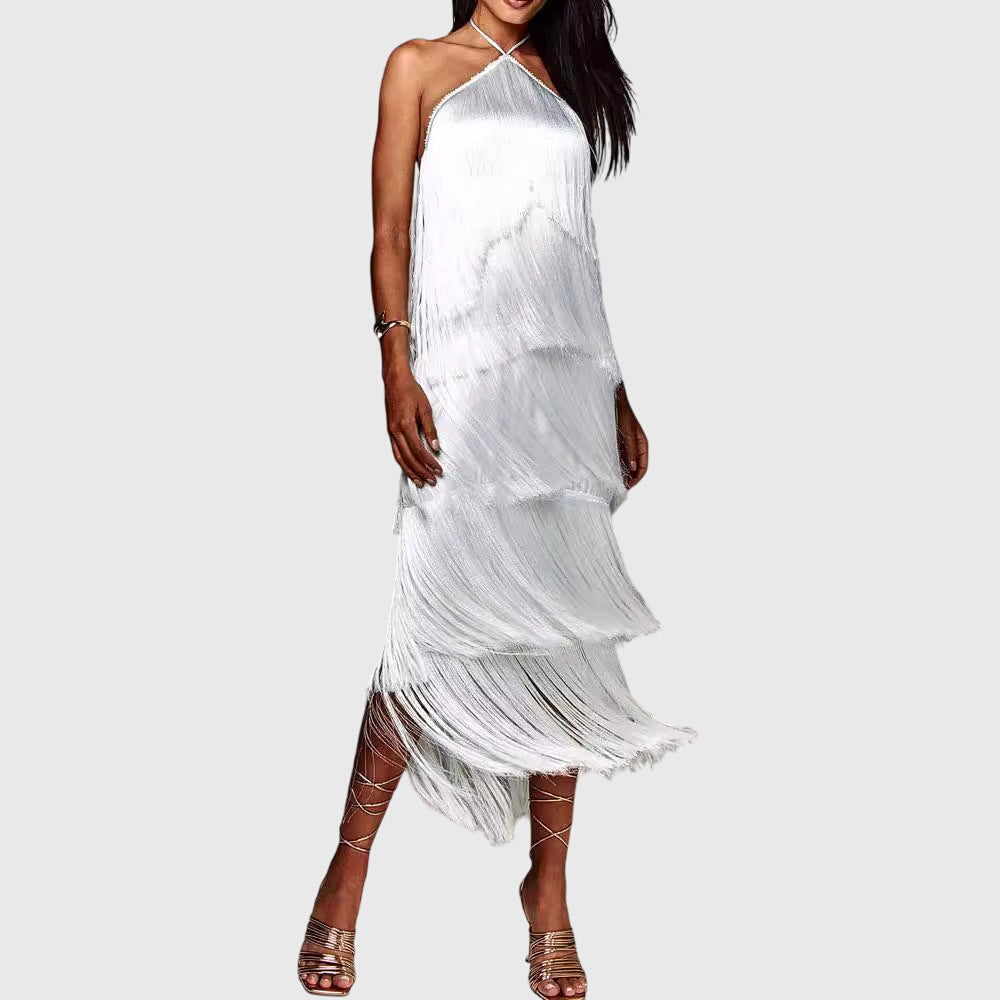 Artiselle - Tassel Dress – White | The Bellemont Sisters Australia
