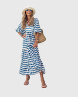 Sarah - Boho Maxi Dress – Blue | The Bellemont Sisters Australia