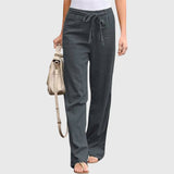 Loreen - Lightweight Pants – Gray | The Bellemont Sisters Australia