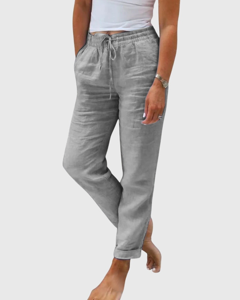 Margaret | Elegant Women's Pants – Gray | The Bellemont Sisters Australia