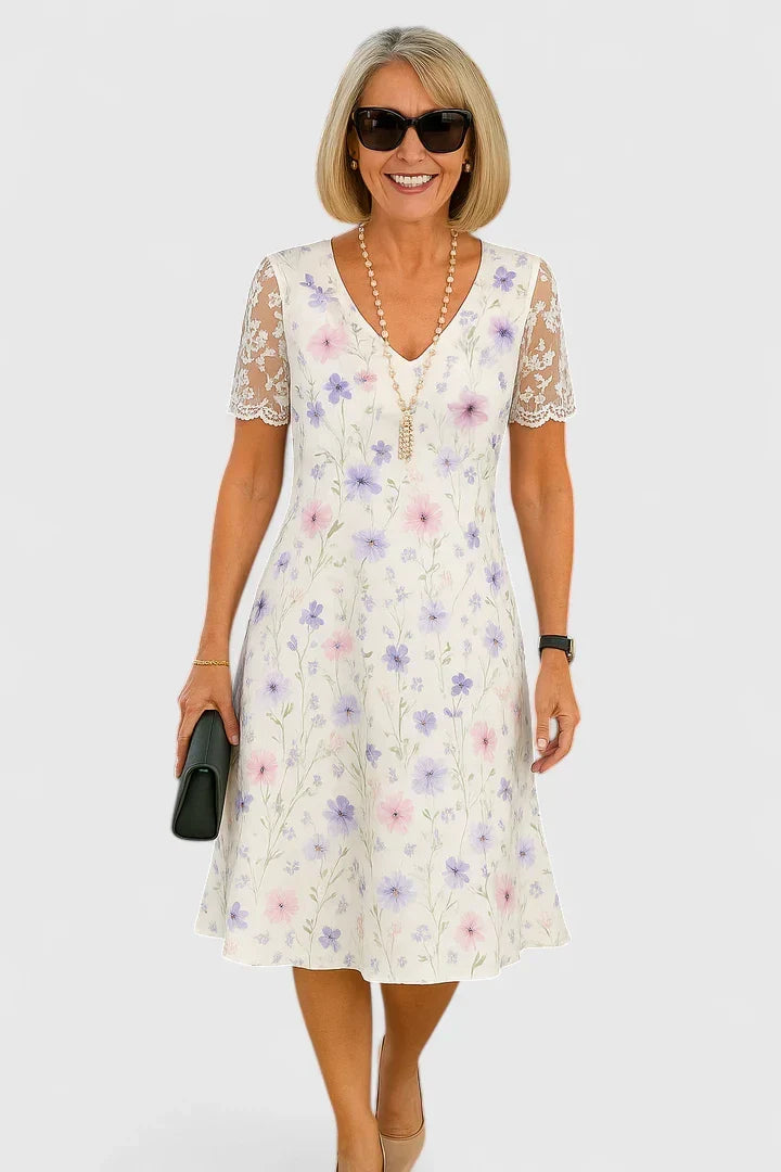 Brislyn | Elegant Midi Dress – White 1 | The Bellemont Sisters Australia