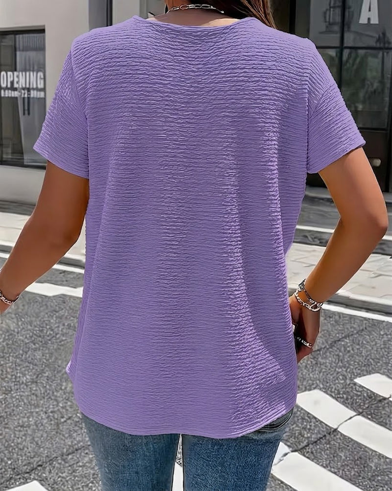 Barbara|Collar T-Shirt with Buttons | The Bellemont Sisters Australia