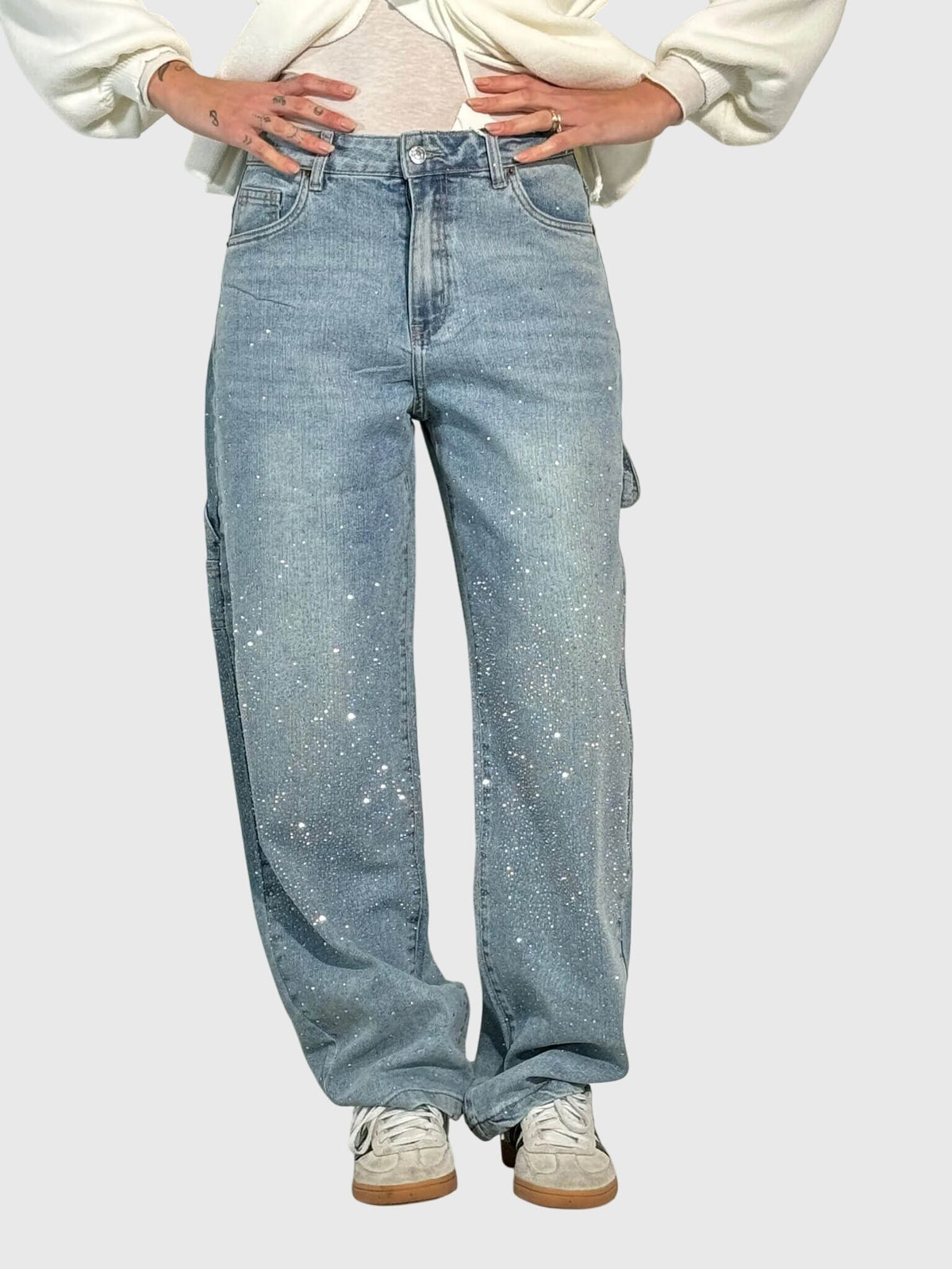 Kimberly | Women’s Sparkle Diamond Denim Pants | The Bellemont Sisters Australia