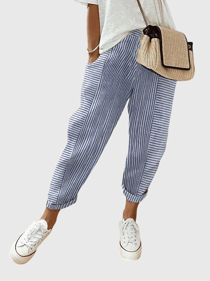 Autumn | Elegant Women's Pants – Blue (Almost sold out) | The Bellemont Sisters Australia