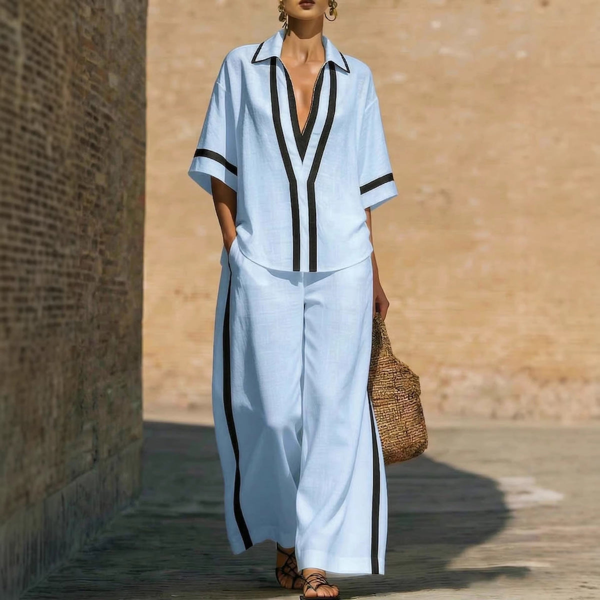 Teodori - Two Piece Coordinated Set – Blue | The Bellemont Sisters Australia
