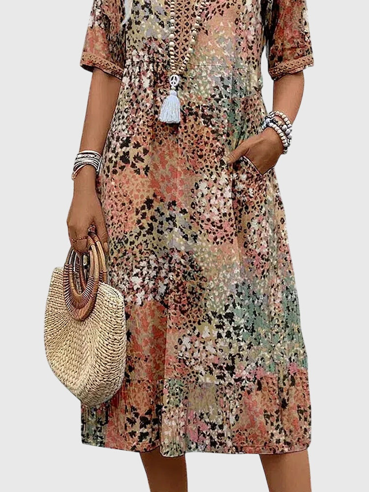 Yvonna | Elegant Floral Midi Dress | The Bellemont Sisters Australia