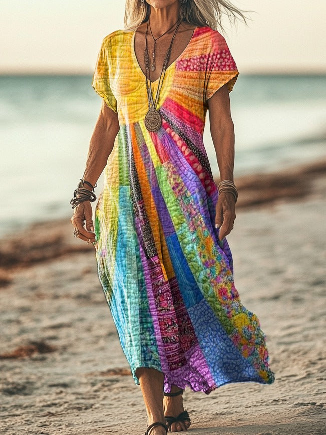 Bohemian Sun Design Dress – Long Sleeve Dress, Short Sleeve Dress | The Bellemont Sisters Australia