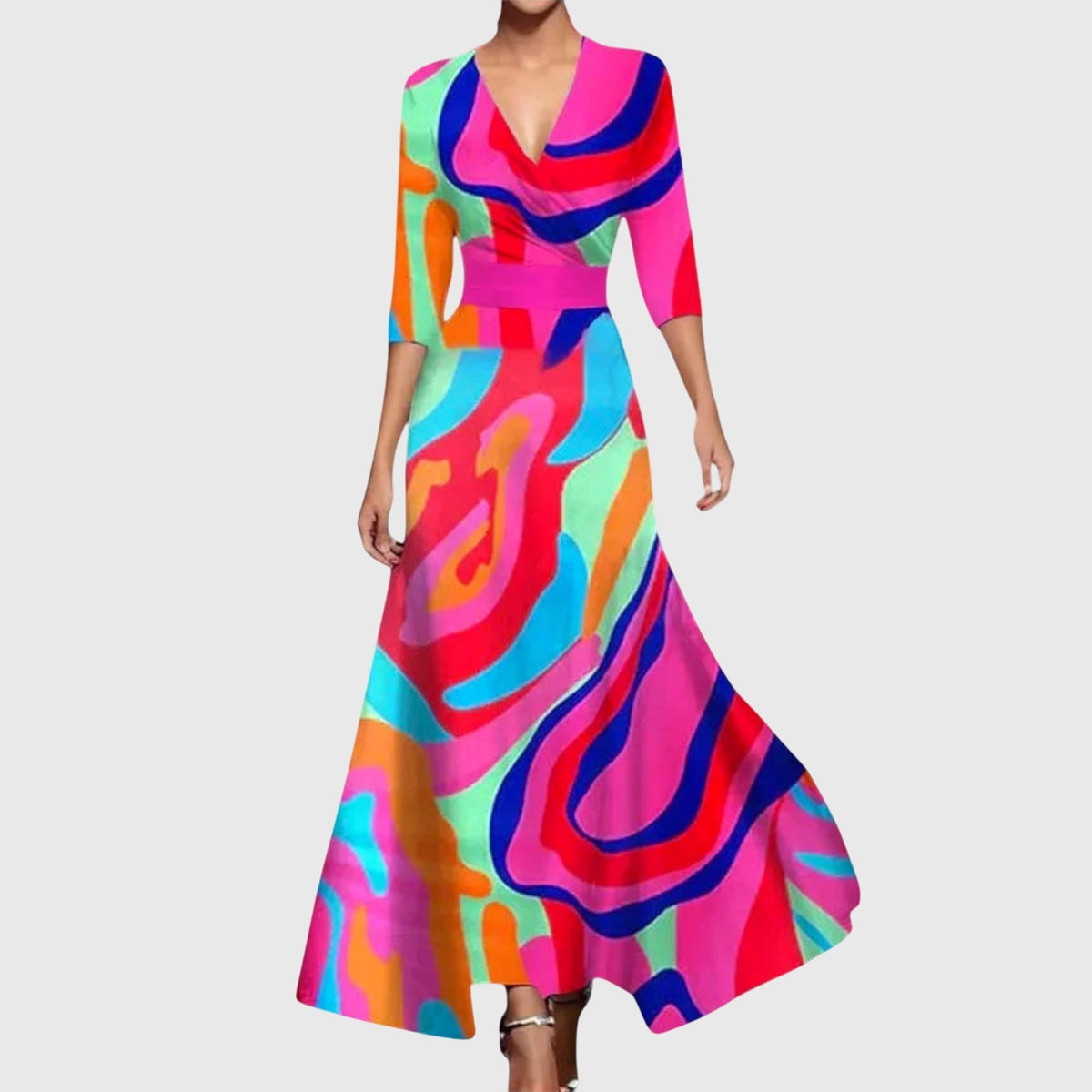 Leila | Elegant Dress – Multicolor | The Bellemont Sisters Australia