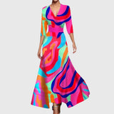 Leila | Elegant Dress – Multicolor | The Bellemont Sisters Australia