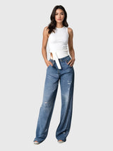 Kimberly | Women’s Sparkle Diamond Denim Pants | The Bellemont Sisters Australia