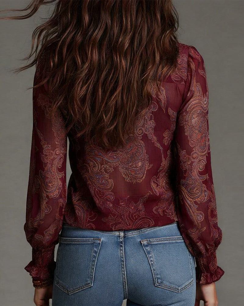 Demi | Zip Ruffled Retro Blouse | The Bellemont Sisters Australia