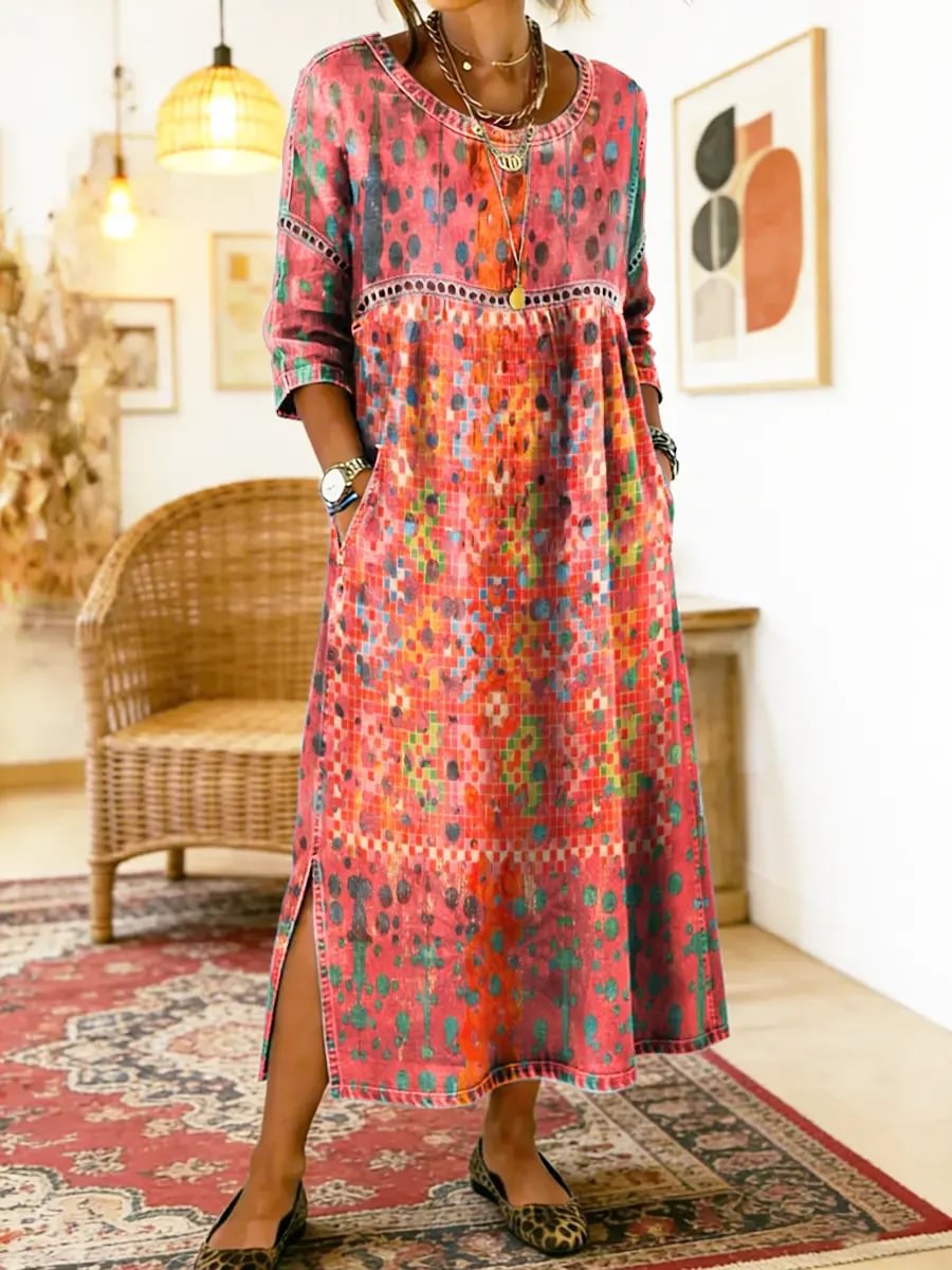 Francisca | Elegant Printed Dress – Printed | The Bellemont Sisters Australia