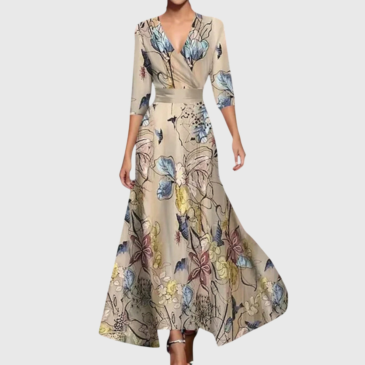 Leila | Elegant Dress – Champagne | The Bellemont Sisters Australia