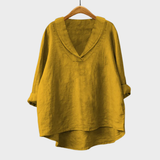 Evelyn | Elegant Breezy Summer Blouse – Yellow | The Bellemont Sisters Australia