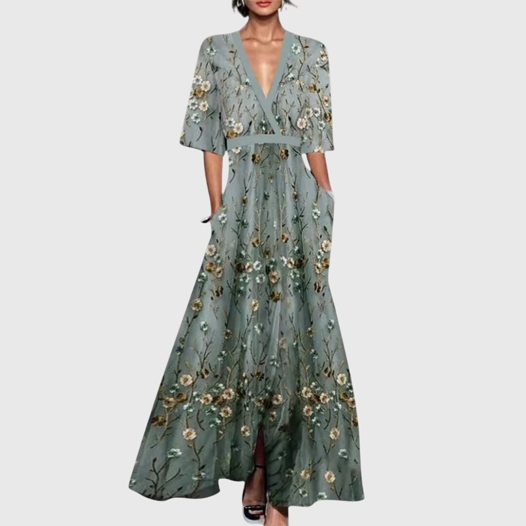 Candice | Elegant Spring Dress – Green | The Bellemont Sisters Australia