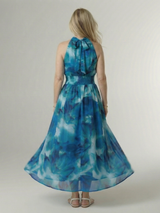 Sylin | Gathered Halter Midi Dress | The Bellemont Sisters Australia