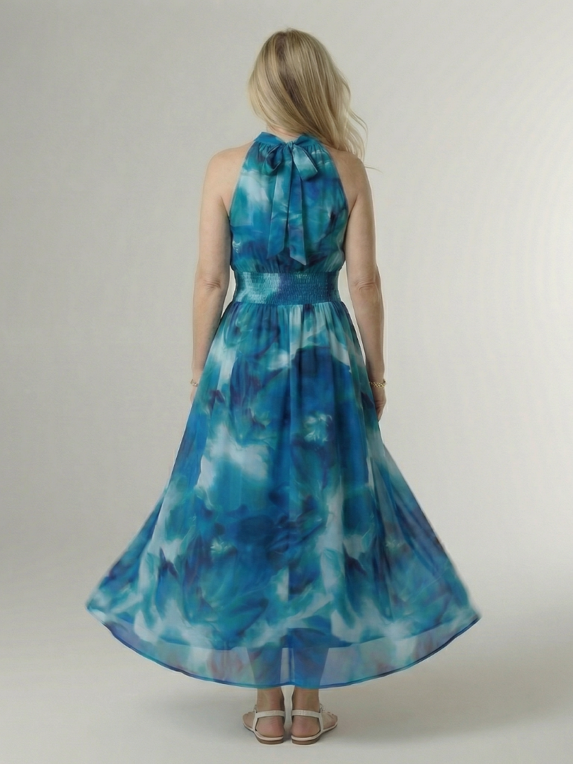 Sylin | Gathered Halter Midi Dress | The Bellemont Sisters Australia