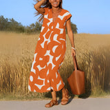 Tatiana™ | Cutwork Detail Maxi Dress – Orange | The Bellemont Sisters Australia