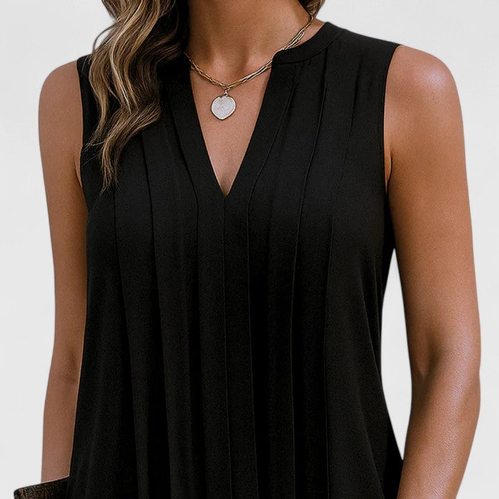 Clarhild | Elegant Flattering Dress With V-Neck | The Bellemont Sisters Australia