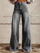 Lucia - Elegant Wide Pants – Gray | The Bellemont Sisters Australia