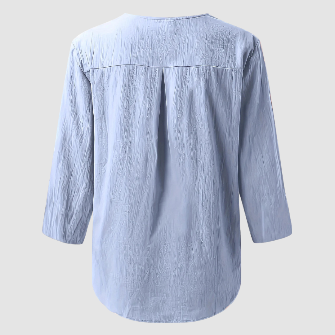 Melisa™ Casual Cotton & Linen Blouse | The Bellemont Sisters Australia