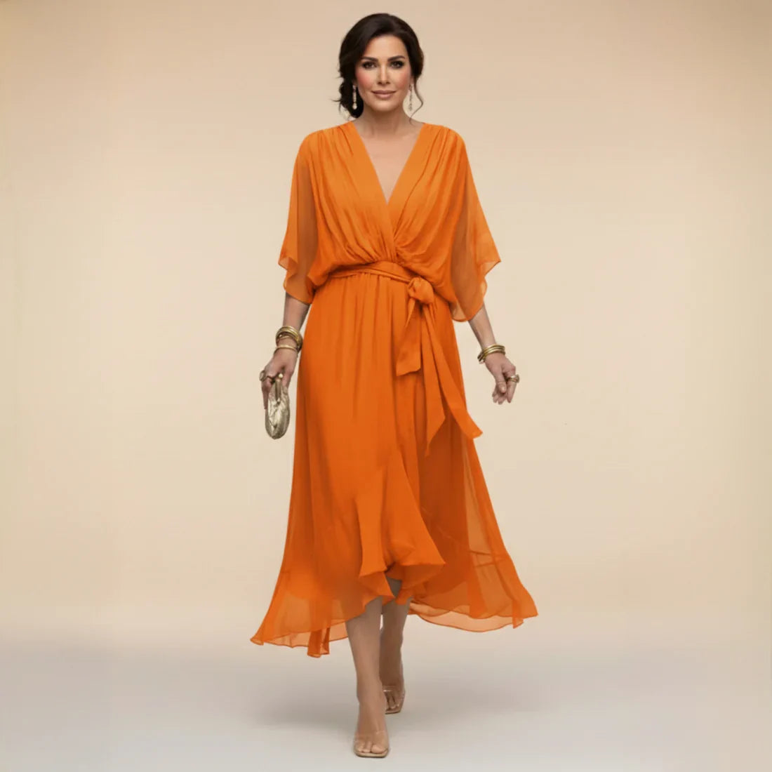 Monica | V-neck dress | The Bellemont Sisters Australia