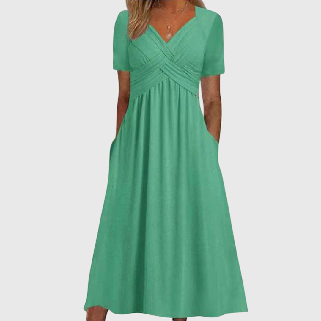 Amanda - Flattering Dress – Green | The Bellemont Sisters Australia