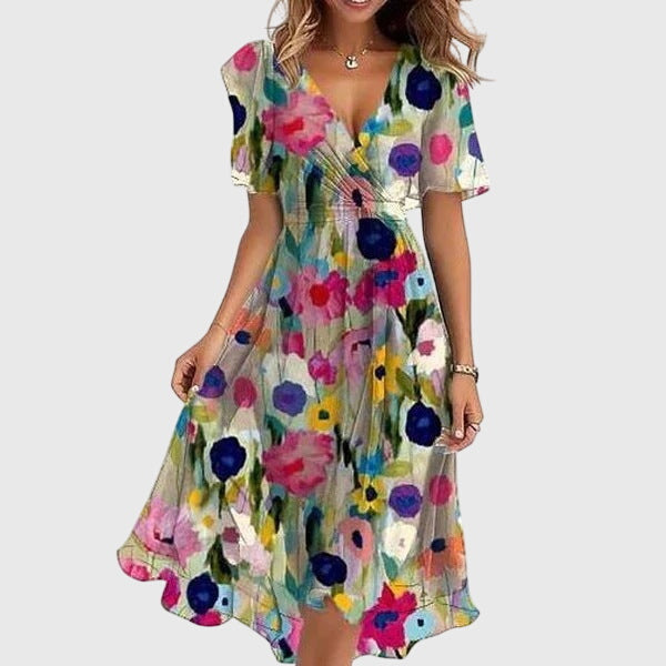 Catalina | Chic Midi Dress – Multi-Color | The Bellemont Sisters Australia