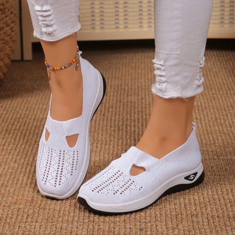 Emely | Orthopedic Slip-On Shoes – White | The Bellemont Sisters Australia