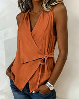 Brenda | Wide Strap Cross Top with Bow | The Bellemont Sisters Australia