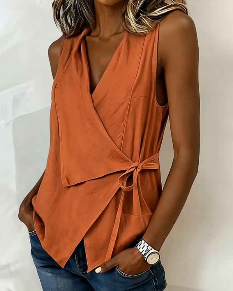 Brenda | Wide Strap Cross Top with Bow | The Bellemont Sisters Australia