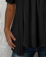 Carol | Faux Layered Square Collar Cutout Patchwork Shirt | The Bellemont Sisters Australia