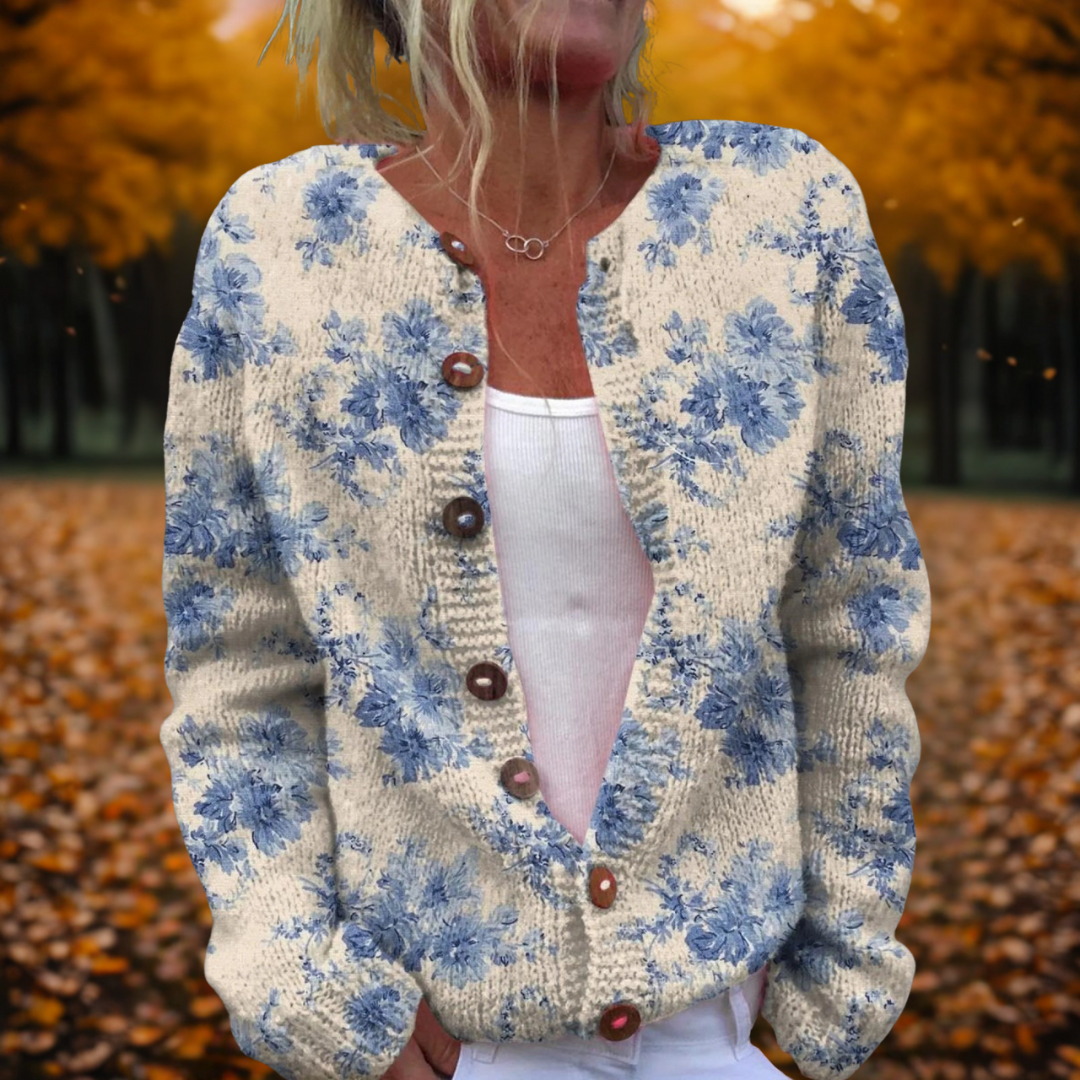 Lianne | Floral Art Cardigan – Multicolour | The Bellemont Sisters Australia