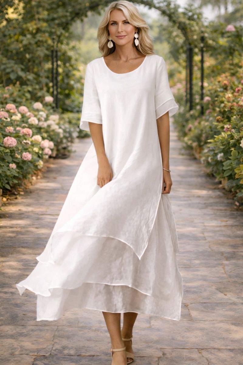 Aria - Fluid Tiered Maxi Dress – White | The Bellemont Sisters Australia